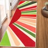 Colorful Machine Washable Area Rug, Non-Slip Indoor Carpet for Living Room, Bedroom, Modern Minimalist Front Door Mat with Sun Accent Design. - 2 of 4