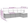 vidaXL Garden Sofa Set Black PE rattan 5 Piece Modular Garden Sofa Set - 3 of 4