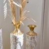 Angel Sar 3-Piece Sun Medallion Vase Set, Tall Ceramic Vases with Gold Emblem Design, 32.5" 28.5" 24.6" H Home Decor - 4 of 4