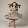 Mightly Toddler Fair Trade Organic Cotton Print Shorts Sleeve Twirl Dress - 3 of 3