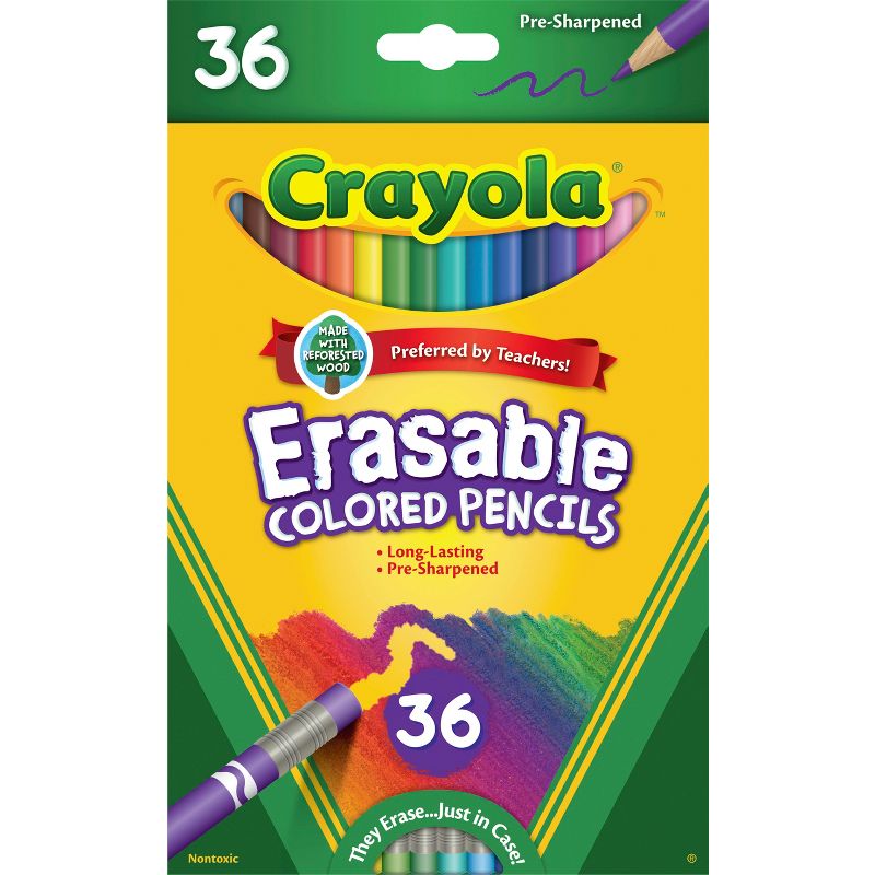 Crayola Erasable Colored Pencils, Assorted Colors, set of 36, 1 of 6
