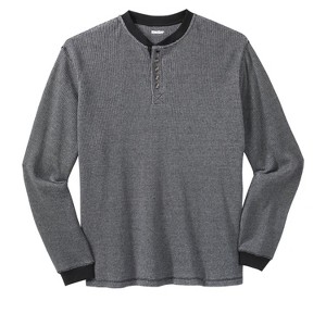 KingSize Tall Waffle-Knit Thermal Henley Tee Big - 1 of 4