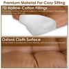 NewHome"Bench Seat Cushion for Indoor/Outdoor Furniture, Non-Slip with Ties, Waterproof Swing Cushion"brown 8cm Thick - 3 of 4