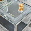 Modern Coffee Table 2-layer Crystal Mirror Stainless Steel Frame With 4 Faced Stainless Steel Legs - 3 of 4
