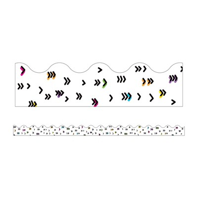 Carson Dellosa Education Kind Vibes Rainbow Doodles Scalloped Borders, 39 Feet (Pack of 6)