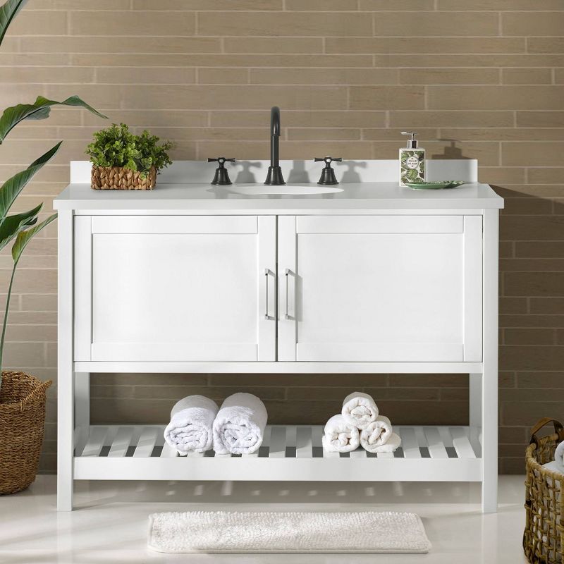 48&#34; Bennet Vanity Cabinet White - Alaterre Furniture, 4 of 14