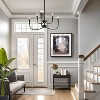LNC Trucatinon 6-Lights Modern Candle Chandelier,Matte Black, 24"/30" - 4 of 4