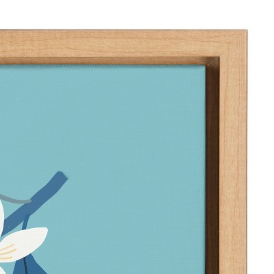 Squeeze the Day Motivational Orange Canvas Print with Natural Frame
