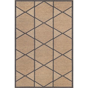 Nuloom Runa Lattice Easy-Jute Pet Friendly Machine Washable Area Rug, 5' x 8', Brown - 1 of 4