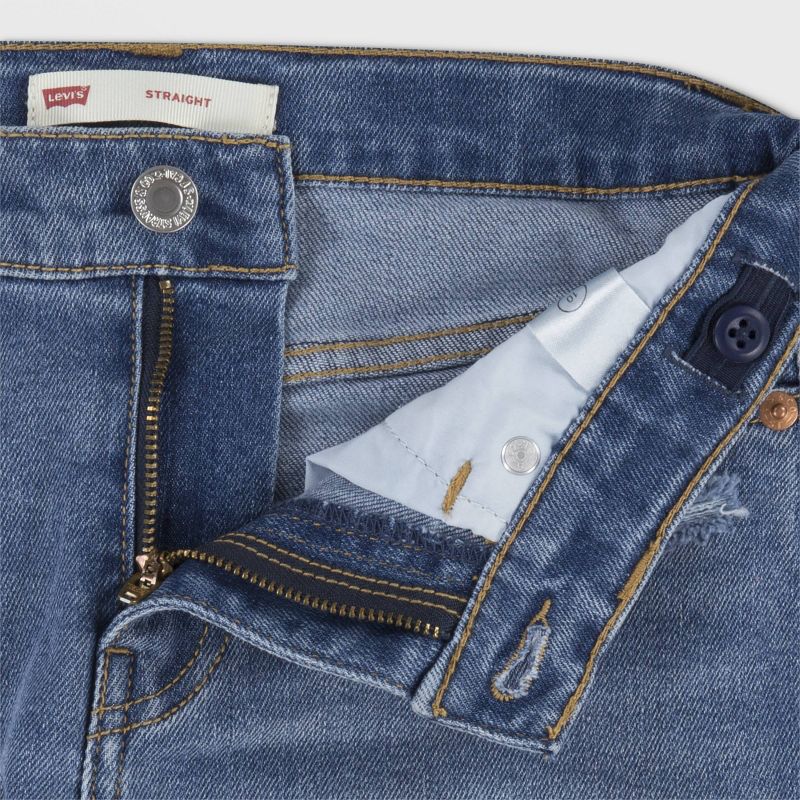 Levi's® Girls' High-Rise Straight Jeans - Medium Wash, 5 of 7