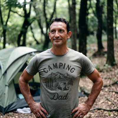 Мужские футболки Crazy Dog T-Shirts, Inc. Mens Camping Dad T Shirt Cool Outdoor Vacation Fathers Day Tee - Crazy Dog Men's T Shirt Gift for Dad Dark Grey XXL — фото 2