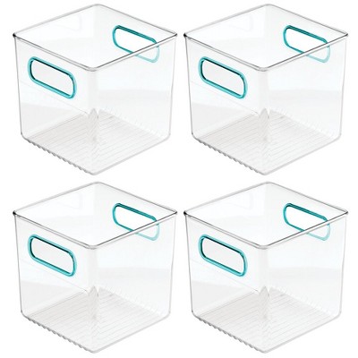 Mdesign Plastic Storage Desk Organizer Bin For Home, Office, 4 Pack