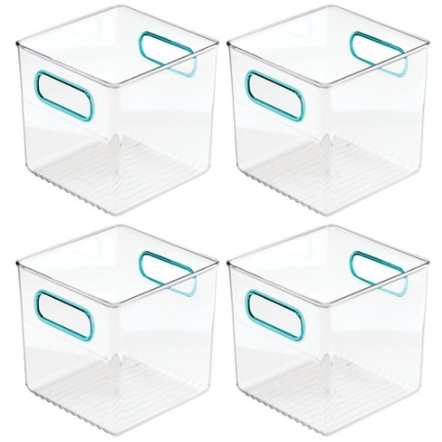 Mdesign Plastic Storage Desk Organizer Bin For Home, Office, 4 Pack