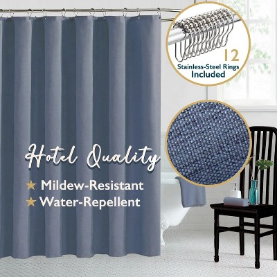 LunaLulinlk Fabric Shower Curtain with Hooks