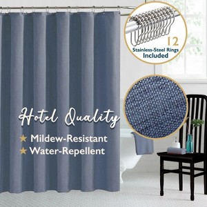 LunaLulinlk Fabric Shower Curtain with Hooks - 1 of 4