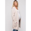 Pinkblush Beige Basic Knit Maternity Cardigan - 3 of 4