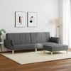 vidaXL Sofa Bed Dark grey Polyester, wood, plastic, foam 2-seater - 2 of 4