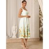 INSPIRE CHIC Women's Vintage Sleeveless Square Neck Midi Floral A-Line Dresses - 2 of 4