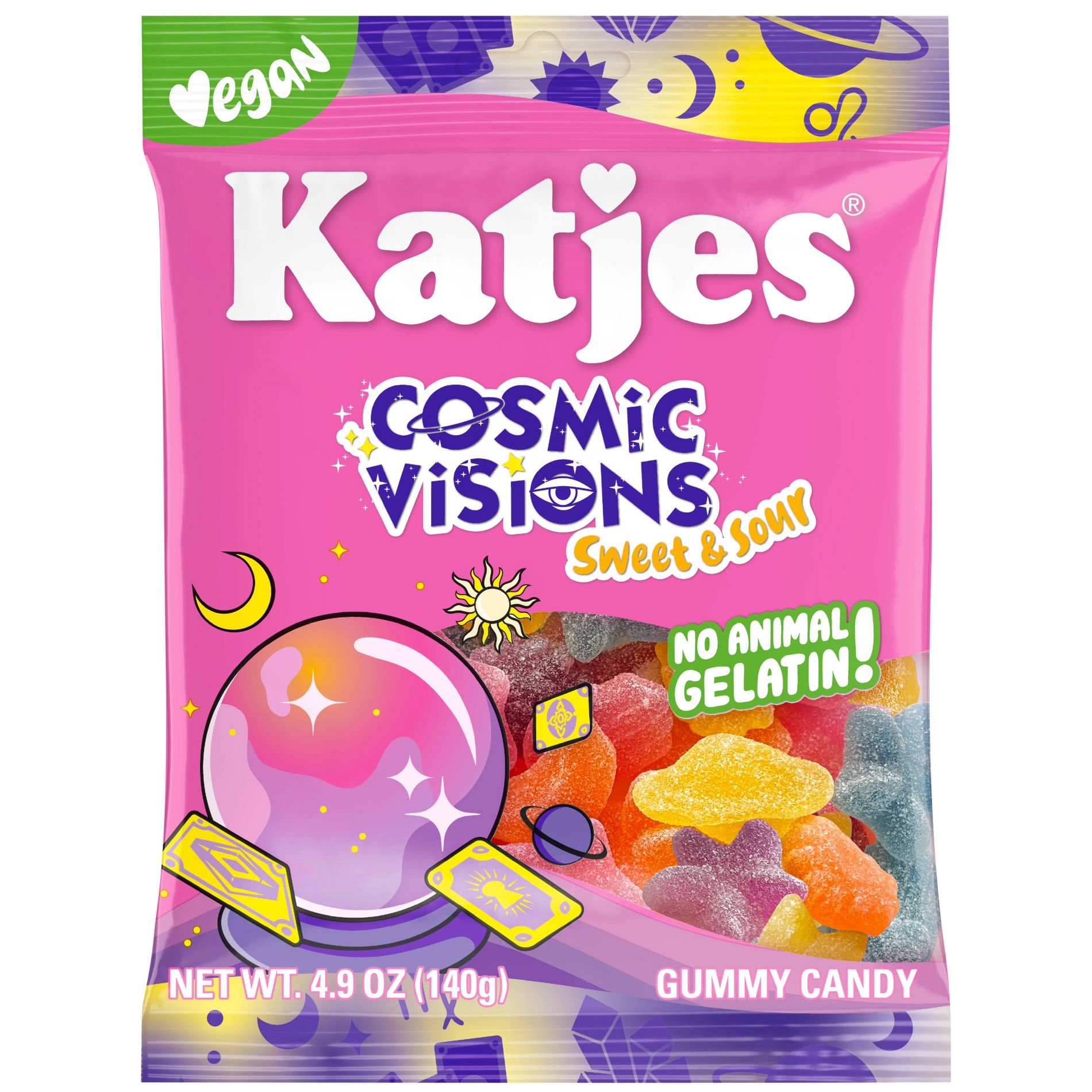 Katjes Cosmic Sweet & Sour Gummy Candy - 4.9oz