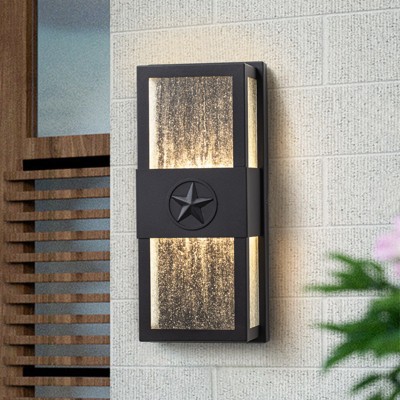 LLHZSY Modern Integrated LED 3000K Star Outdoor Wall Lantern Sconce - 5 1/2"W x 13"H
