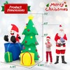 Costway 7 FT Inflatable Christmas Lighted Santa Claus & Christmas Tree with Gift Boxes - 3 of 4