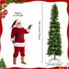 JIONJOY Slim Pencil Pre-Lit Artificial Christmas Tree – Quick Setup, Space-Saving Design for Home, Apartment, Office Holiday Decor - 4 of 4