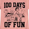 Girls' - Peanuts - 100 Days Of Fun Fitted Short Sleeve Graphic T-Shirt - 2 of 4