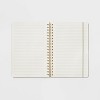 96 Sheet College Ruled Journal 7"x10" Spiral Cream Linen - Threshold™ - 3 of 3
