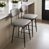 Leovsnove 360 ° Rotating Bar Chair Bar Stool bar stools set of 2 piece set with leather cushions and iron brackets - 2 of 4