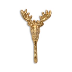 Cheung's Mythra Golden Reindeer Cast Iron Wall Hook - 1 of 4