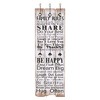 Aghana Digitals Vintage Family Rules Wall-Mounted Coat Rack with 6 Hooks - Black MDF, 47.2 x 15.7 - 2 of 4
