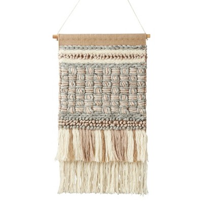 Saro Lifestyle Textured Woven Wall Hanging, 20"x36", Natural