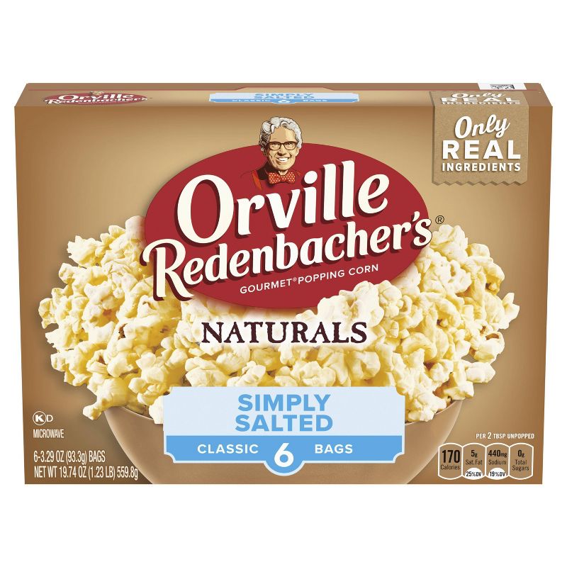 Orville Redenbacher&#39;s Natural Simply Salted Microwave Popcorn - 6ct, 1 of 5