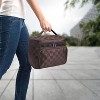 Makeup Bag Travel Cases Cosmetic Bag with Handle for Women Men Travel Organizers Coffee - 2 of 4