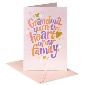 Mother's Day Card 'Grandma You're The Heart of Our Family'