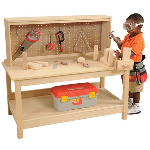 Kid's Workbench Stanley Jr. - RED TOOL BOX