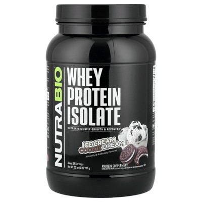 NutraBio Whey Protein Isolate, Ice Cream Cookie Dream, 2 lb (907 g)