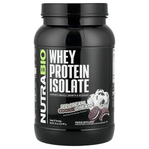 NutraBio Whey Protein Isolate, Ice Cream Cookie Dream, 2 lb (907 g) - 1 of 4