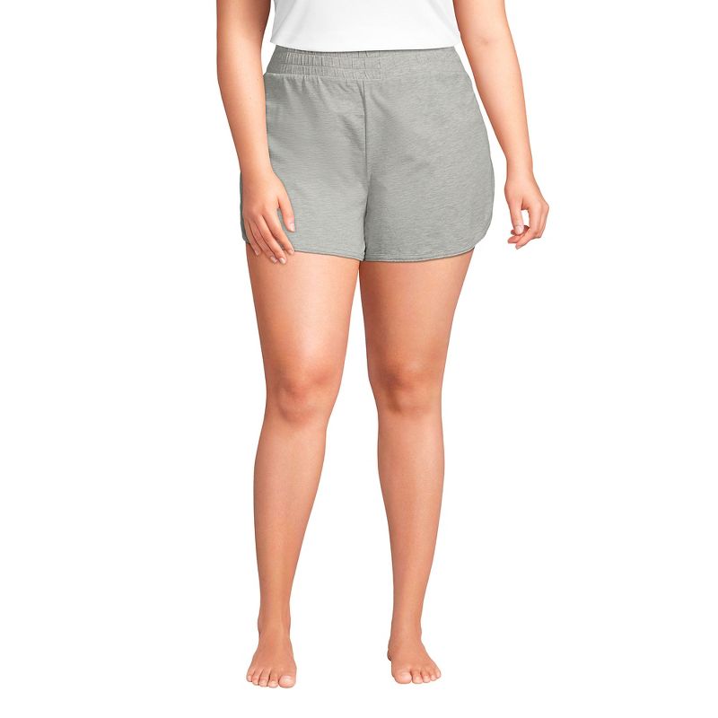 Lands' End Women's Comfort Knit Built in Brief Pajama Shorts, 1 of 7