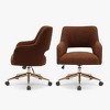 WestinTrends Genevieve Mid-Century Modern Swivel Office Chair With Wheels (Set Of 2) - 4 of 4