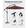 10ft Offset Patio Umbrella, Cantilever Umbrella with Easy Lift & Tilt Adjustment, 8 Ribs Sun umbrella UV Protection for Backyard, Pool, Garden - 3 of 4