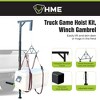 HME Game Hoist Kit with Winch Gambrel, 400 Pound Capacity, Adjustable Height, Black – 360 Degree Swivel, Support Stand Foot for Hanging Hunting Game - 2 of 4