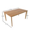 PAGED Modern Kitchen Table Wood Dining Table and Chair Set Including 1 Rectangle Table + 4 Back Chairs for Living Room - 4 of 4