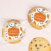 Big Dot of Happiness Happy Thanksgiving Stickers and Clear Cookie Bags, Cellophane Treat Bags 4.25x7 Inches, Gifts Candy or Baked Goods - 25 Count - 3 of 4