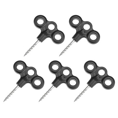 Unique Bargains Metal Screw Spikes Ground Pegs For Outdoor Camping ...