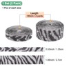 Unique Bargains Rhinestone Zebra Print Flexible Durable Ribbon 0.5/1.1 Inch x 2 Yards 2 Rolls - image 3 of 4