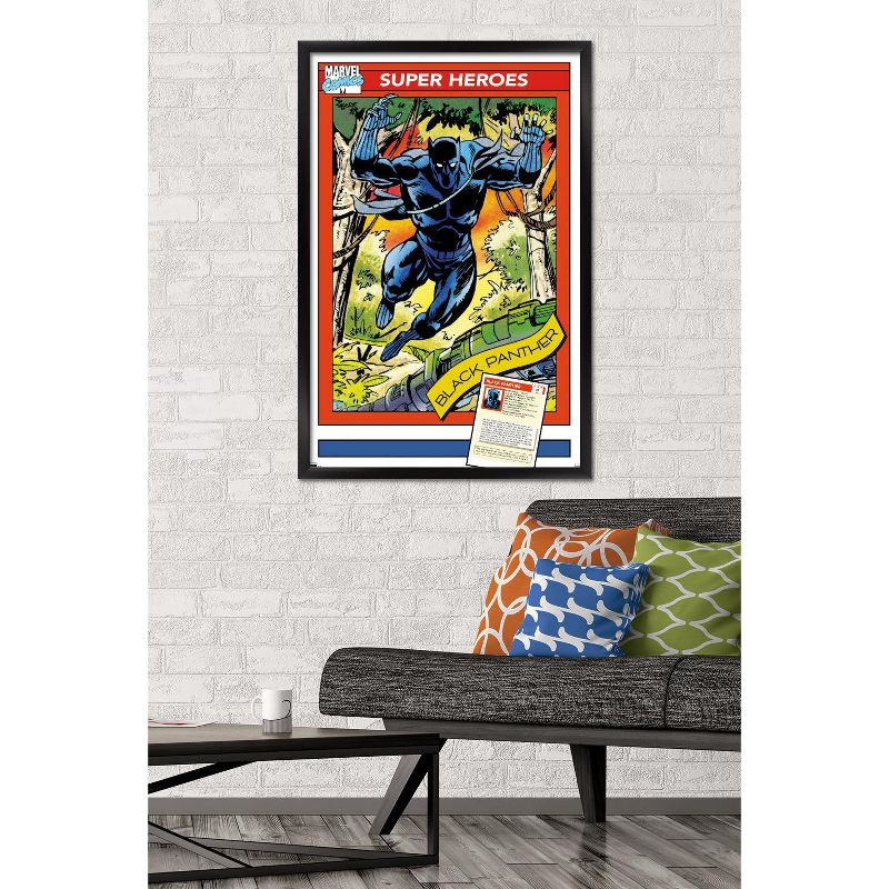 Trends International Marvel Trading Cards - Black Panther Framed Wall Poster Prints, 2 of 7