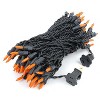 Novelty Lights 100 Light Incandescent Mini Christmas String Lights Black Wire 50 Feet - 3 of 4