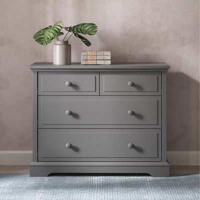 Cool Gray 3-Drawer Nursery Dresser with English Dovetail Construction