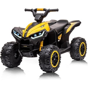 12V Kids Ride On ATV, 4 Wheeler Electric Vehicle for Toddlers, Battery Powered Motorized Quad Toy Car - 1 of 4